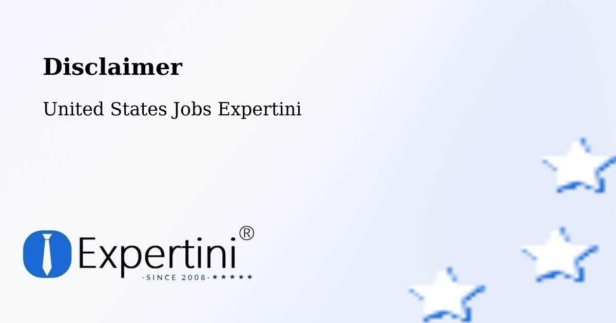 Disclaimer – Modesto - United States Jobs Expertini